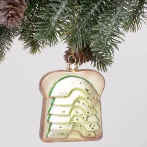 Avocado Toast glass Christmas ornament